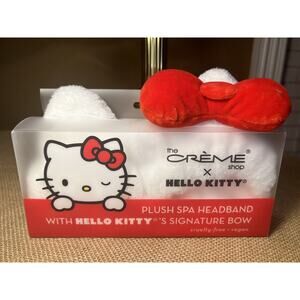 HELLO KITTY White Kitty Ears with RED BOW Headband-NWT